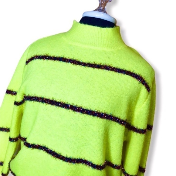 TRIBEKKA 44 Citron Rainbow Tinsel Sweater - Picture 3 of 8